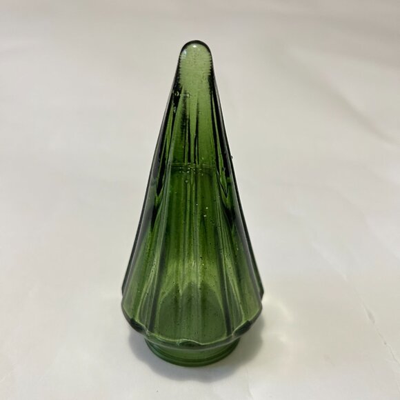 Lot of 4 Glass Christmas Tree Tealight Holders Votive Candle Decor Green & Clear - Picture 10 of 12